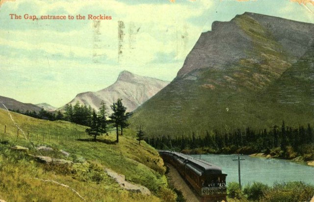 The Gap along the CPR line east of Canmore. 